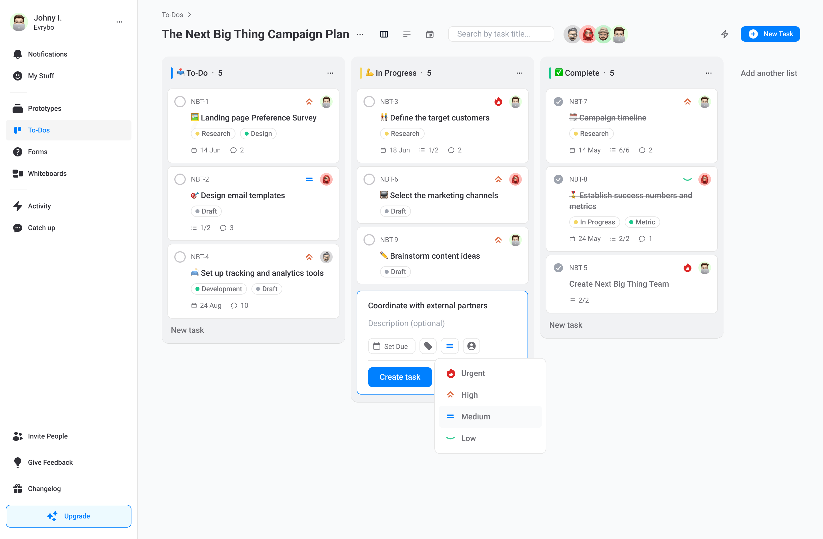 Evrybo To-dos Kanban